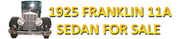 Collector car 1925 Franklin 11A For Sale